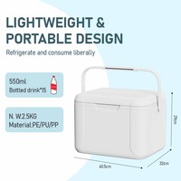 Couveuse de voiture d'extérieur de grande capacité de 18 litres glacière portable isolée en continu pour le camping