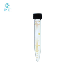 Huke promozione tubo da centrifuga in vetro borosilicato con coperchio a vite nero Sterile e segni graduati - Product Image 4
