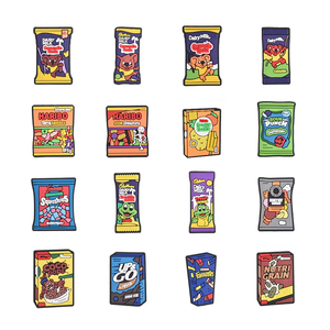 Original Factaory British Food Shoes Charm Christmas Sports Cartoon Pink <b>Bread</b> Simulation Food Charms for Shoes Decoration - Product Image 1