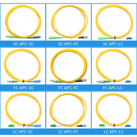 Cordon de brassage optique jaune Pigtail SC/APC G652D monomode LSZH 1M Simplex 2.0mm cordon de brassage à fibre optique