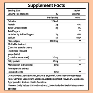 Barra de Gelatina de Colágeno Fácil de Absorber con Colágeno Marino y Extracto de Granada, Apoya la Acción Antioxidante, Mejora el Sistema Inmunológico - Product Image 4