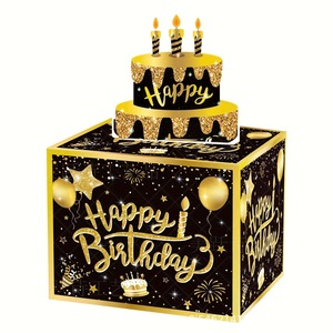 Caja de <span class=keywords><strong>Regalo</strong></span> <span class=keywords><strong>Sorpresa</strong></span> Explosiva con Dinero para <span class=keywords><strong>Cumpleaños</strong></span>, con Pegatinas de Números del 0 al 9 para Personalizar DIY, Edades 18, 21, 30, <span class=keywords><strong>50</strong></span> - Product Image 3