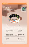 Bague connectée personnalisée pour le suivi de la forme physique, télécommande, étanchéité IP68, modes multisports, compteur de calories, podomètre, moniteur de sommeil, alertes via application