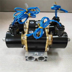 Bộ điều khiển khí nén Ali Brass Block Accuair Truck 2 <span class=keywords><strong>Dual</strong></span> Manifold Suspension EMC VP Control Airide SLGPC 160-2F 12V NPT <span class=keywords><strong>1</strong></span>/2 16mm Orifice Big <span class=keywords><strong>Flow</strong></span> - Product Image 2
