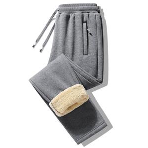 Pantalons de survêtement en molleton épais décontractés en gros pour hommes, pantalons de <span class=keywords><strong>grande</strong></span> <span class=keywords><strong>taille</strong></span>, molleton chaud, jogging épais - Product Image 2