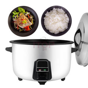 Olla <span class=keywords><strong>Arrocera</strong></span> Comercial de 33L con Forma de Tambor, Equipo de Catering al por Mayor, Olla Interior Antiadherente con Vaporera - Product Image 1