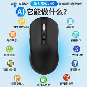 Ratón inalámbrico Bluetooth Aideepseek V12 fotoeléctrico, 7 botones, rodillos de cuatro direcciones, cargador incorporado para texto multilingüe - Product Image 2