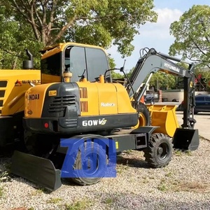 Excavatrice d'<span class=keywords><strong>occasion</strong></span> hyundai R60WVS 60 à faible nombre d'heures de fonctionnement, <span class=keywords><strong>mini</strong></span>-excavatrice <span class=keywords><strong>sur</strong></span> roues d'<span class=keywords><strong>occasion</strong></span> - Product Image 2
