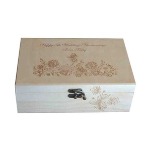 Boîte cadeau personnalisée <span class=keywords><strong>en</strong></span> <span class=keywords><strong>bois</strong></span> naturel fait à la main rectangulaire multifonctionnelle boîte d'articles divers souvenir de bijoux - Product Image 3