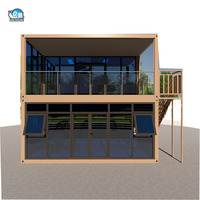 Maison préfabriquée portable à deux étages 20ft 40ft, micro-maison moderne détachable, dortoir modulaire, bureau, maison conteneur