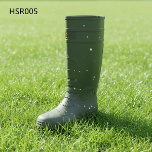 Bottes de sécurité en caoutchouc vertes HY, toutes saisons, moulées intégralement, pour travaux agricoles et élevage, conformes à la norme SRC, modèle HSR005 - Product Image 2