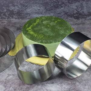 Ventes chaudes, anneaux à gâteau en acier inoxydable de qualité alimentaire, écologiques, hauteur réglable 5/10 cm, pour petits gâteaux mousse, outils - Product Image 4