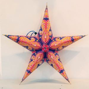 Gran oferta, hermosa estrella de papel roja para decoración navideña, adornos colgantes de estrella de papel navideño - Product Image 5
