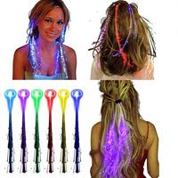 Tresses en soie LED lumineuses et colorées pour Noël, les fêtes et les concerts – Accessoires pour cheveux