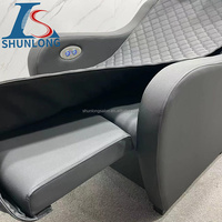 Fauteuil de lavage de luxe en cuir avec cuvette en céramique pour salon de coiffure