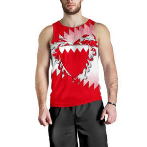 Día DE LA Independencia de Bahrein Hombres Camiseta sin mangas Bahrayn Escudo DE ARMAS Venta al por mayor Chaleco de Bahrein con bandera - Product Image 1