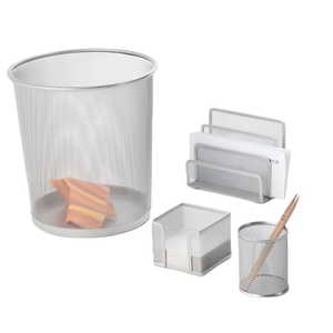 Juego de papelería de oficina de Metal todo en uno Popular del mercado de China, 5 uds., Portalápices para archivar productos, escritorios de oficina - Product Image 1
