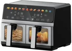 Anbolife Nouvelle Friteuse à Air Double Panier Grande Capacité 8L 9L 10L 12L avec Fenêtre et Affichage Numérique Freidora De Aire <span class=keywords><strong>Ninja</strong></span> |   OEM/ODM - Product Image 2