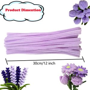 Wholesale Flower Accessories 100pcs/bundle Pipe Cleaners <b>Craft</b> Fuzzy Sticks <b>Wire</b> Chenille Stems 46 Colors Safety <b>Crafts</b> Supplies - Product Image 2
