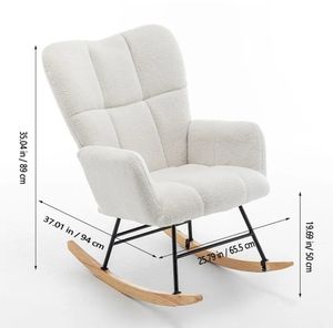 Nordic singolo agnello sedia a dondolo per casa soggiorno camera da letto balcone svago durevole poltrona per appartamento Hotel - Product Image 6