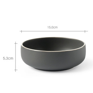 Hot Bán Sang Trọng Thiết Kế Hiện Đại Màu Đen Gốm Đồ Đá Bộ Đồ Ăn Handmade Bán Buôn Dùng Một Lần Giáng Sinh Bữa Ăn Tối Tấm Set - Product Image 1