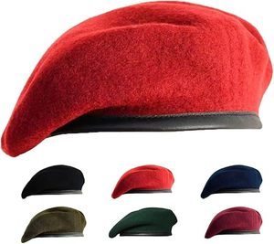 Bérets de style en laine américaine vintage à la mode Bérets Mili Tary pour hommes, chapeaux béret pour femmes - Product Image 1