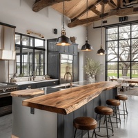 Superbe armoire de cuisine aux designs modernes Barndominium Finition élégante personnalisée