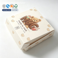 Caja de Cartón para Envíos con Diseño de Oso, Personalizable, Reciclable y Degradable, para Regalos de Helados, Chocolates y Postres, con Logotipo