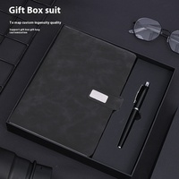 Ensemble de carnet de notes personnalisé A5 avec couverture en cuir souple de luxe, coffret cadeau promotionnel pour entreprise avec 100 pages intérieures et stylo en stock