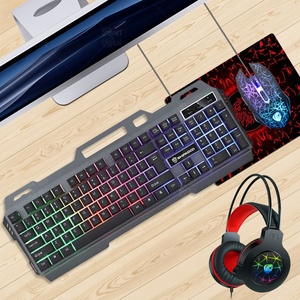 Cross Biên Giới RGB Backlit Có Dây Kim Loại Lập Trình Headphone Pad Bàn Phím Và Chuột Combo Thiết Lập Bốn Mảnh Thiết Lập Cho Chơi Game Trong Kho - Product Image 4