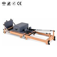 ZENJOY Reformer de Pilates pliable en bois d'érable de qualité supérieure, couleur personnalisée, portable pour la maison, le studio ou la salle de sport