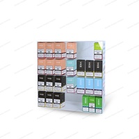 Vitrine personnalisée pour sachets de snus en acrylique, certifiée CE et respectueuse de l'environnement, avec 4 étagères pour les magasins de tabac