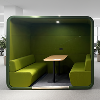 Modern Open Partition with Aluminum Sofa Booth for Office School Meetings Enhancing Productivity and Collaboration