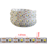 Bande LED 5V AA alimentée par batterie Bande LED étanche 3528 60LEDs/M Ruban LED flexible Diode Lampe 50CM 1M 2M 3M 4M 5M