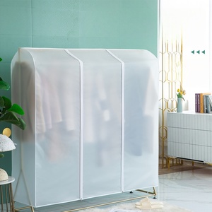 Bền chống bụi không thấm nước Quần áo bảo vệ rõ ràng may Giá bìa với dây kéo - Product Image 1