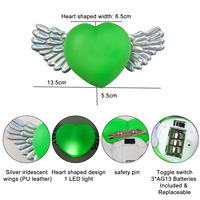 Badges lumineux LED en forme de cœur d'ange Neon-Glo pour les fêtes d'anniversaire, les célébrations de vacances, les concerts, les cadeaux, la décoration