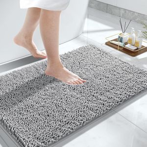 Tapis de sol en microfibre épaissi, moderne, jacquard, lavable, absorbant, antidérapant, écologique, toutes saisons, pour salle de bain, toilettes, porte - Product Image 1