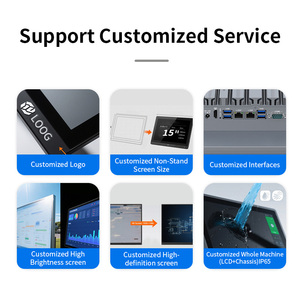 พีซีแบบติดผนังขนาด 15 นิ้ว หน้าจอสัมผัสแบบ <span class=keywords><strong>True</strong></span> Flat J1900 แท็บเล็ตอุตสาหกรรม ระบบปฏิบัติการ Windows/Linux สำหรับยานพาหนะ - Product Image 4