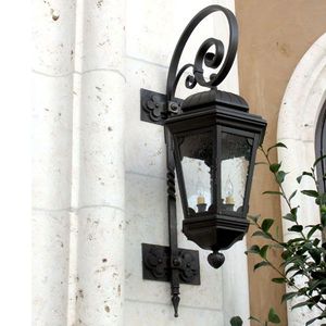 Stile europeo impermeabile in ferro battuto lampada da parete a LED ombra proiezione luce esterna per la costruzione di facciata in giardino immobiliare - Product Image 2