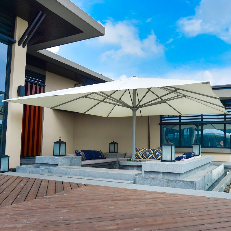 big square patio umbrella cafe 14'10" Custom Umbrellas ensuring your comfort during sunny days and cozy evenings GREEN PARTY 15 ft Large