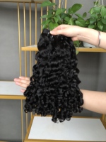 Envío rápido de gama alta 100% Paquete de cabello humano peruano virgen crudo Super doble SDD rizo Euroasiático