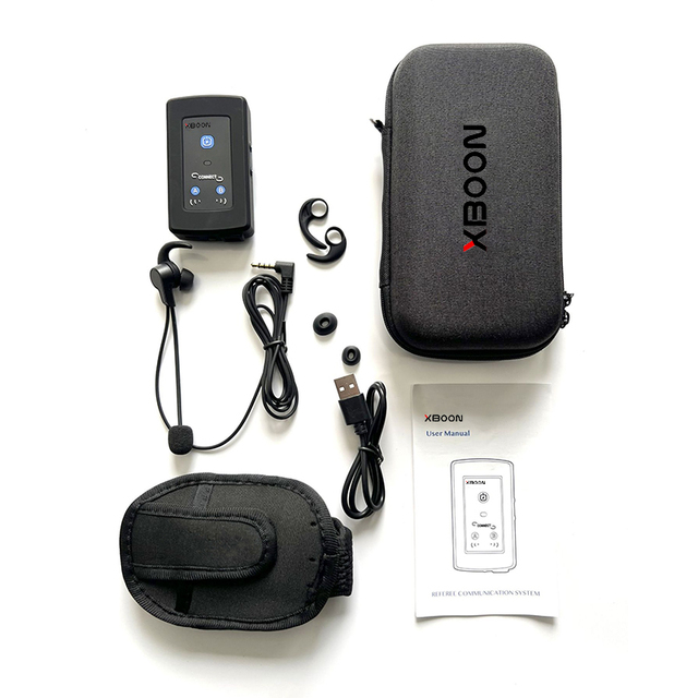 1500M Long Distance Referee In-ear Headset Intercom Event Communication System Strong Signal Walkie Talkie for Football Match