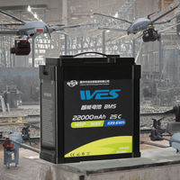Baterai Drone Pertanian WES ADB 22000mAh 25C 14S1P BMS Lithium Ion Pack 5000 Siklus Penggunaan -20~45