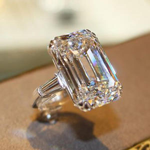 Anillo de Diamante Corte Esmeralda T0331, Joyería Clásica Natural para Mujer, 1 Quilate - Product Image 4