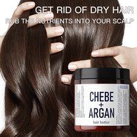 Label privé Logo personnalisé Vente en gros d'huile d'argan naturelle Beurre de karité adoucissant pour les cheveux Beurre de cheveux Chebe à la lavande