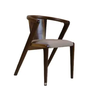 Muebles modernos para el hogar, silla de comedor tallada de madera maciza