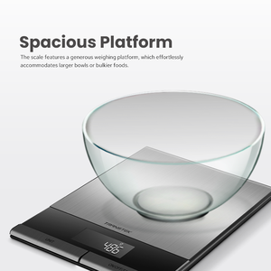 TRANSTEK 가정용 개인 전자식 다이어트 요리 무게 측정 저울 5kg 스테인리스 스틸 디지털 푸드 저울 - Product Image 5