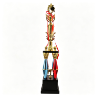 Trophée de championnat en plastique multicouche de qualité supérieure, coupe de récompense sportive avec logo personnalisé, plusieurs tailles pour événements scolaires et d'entreprise