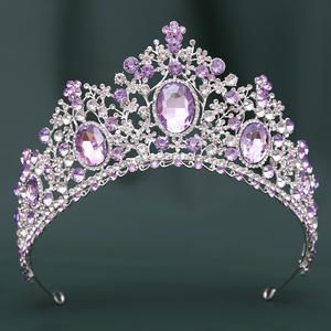 ชุดเดรสแต่งงานสไตล์ยุโรปและอเมริกันสำหรับงานแต่งงานมงกุฏคริสตัลมงกุฎเจ้าสาวมงกุฎอัลลอยสวยงามงานพรอม - Product Image 5