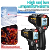 Thermomètre infrarouge sans contact ANENG TH202 avec interface USB, matériau ABS, personnalisable OEM, -50A~600A, usage industriel